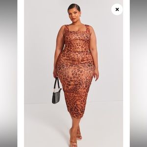 Brown Leopard Printed Set